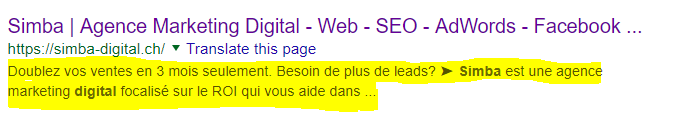 SEO meta description